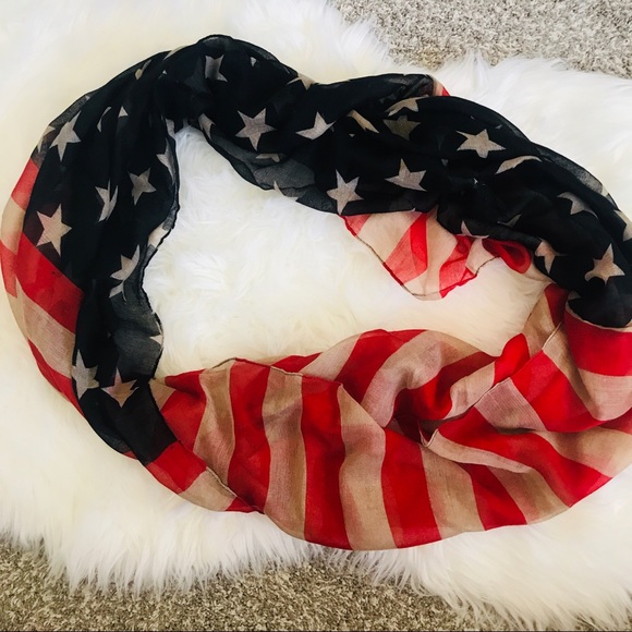 NWT | Vintage American Flag Infinity Scarf - Picture 7 of 7